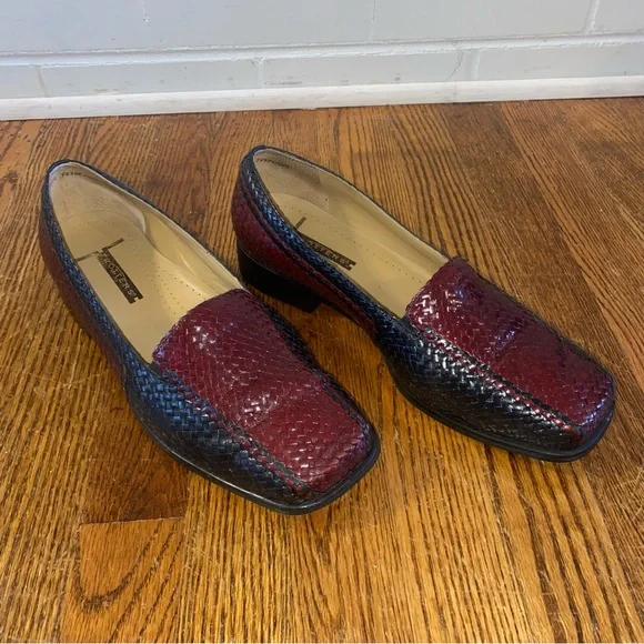 Trotters Shoes Trotters Womens Lori Black And Burgundy Square